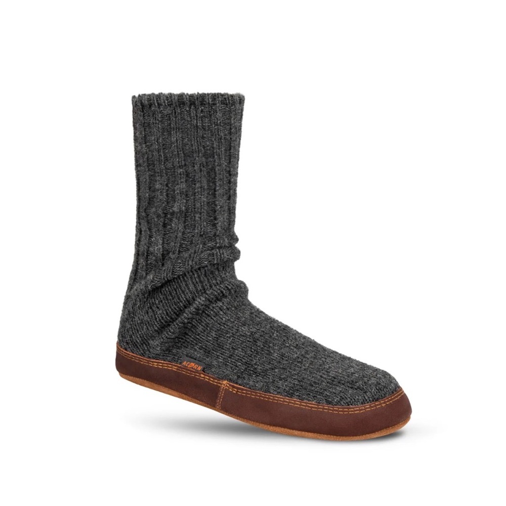 Acorn Original Slipper grey Socks. Unisex. Sizes men’s 9-10 Womens 11-12